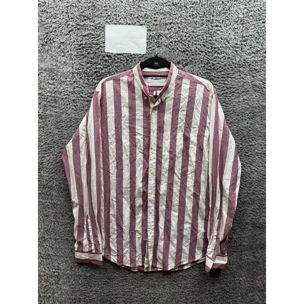Schnayderman's‎ Leisure Stripe Button-Down Shirt Multicolor Mens Size 41-42
